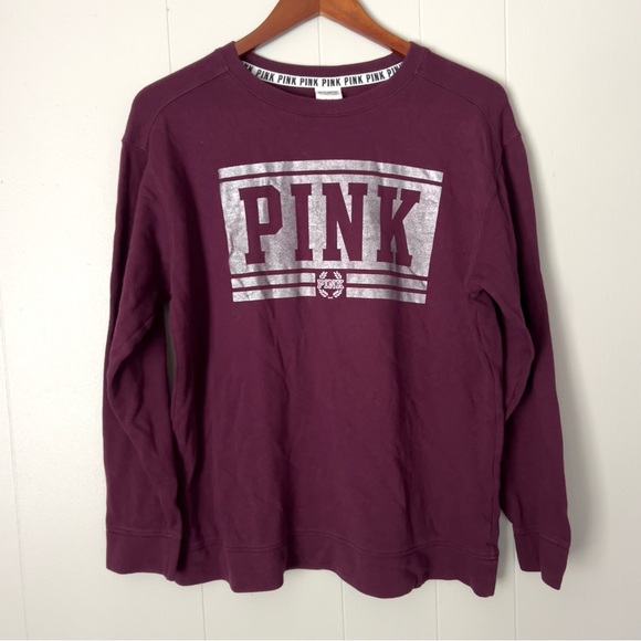Victoria's Secret Tops - PINK VS‎ Maroon Sweatshirt
